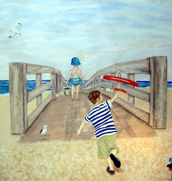 Nantucket Boardwalk Beach Mural